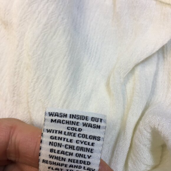 Caffe Marrakesh Blouse Shirt Top 2X Womans Plus Ivory Cream Floral Embroidered - Picture 9 of 13